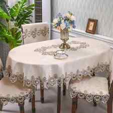 Toalha de mesa oval renda bordada tampa de mesa de jantar toalha de mesa capas de cadeira, usado comprar usado  Enviando para Brazil