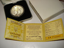 2001 Ukraina 10 hrywien 1oz PLATANTHERA BIFOLIA kwiat srebrne pudełko, CoA na sprzedaż  PL