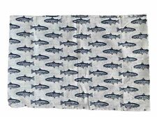 Funda de almohada estándar azul con patrón de pescado de roble musgo 20x30, usado segunda mano  Embacar hacia Argentina