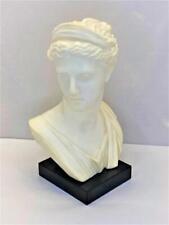 Vintage Bust Artemis Diana Art Sculpture Cast Resin on Marble Base 9.5” Italy for sale  Shipping to South Africa