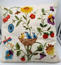 Crewel embroidered pillow for sale  Helena