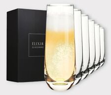 glasses 6 champagne flutes for sale  Reading