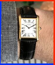 VINTAGE 1975 CARTIER TANK PRE-MUST GENTS 18K 23mm BANHADO A OURO, VENTO MANUAL! comprar usado  Brasil 