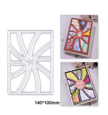 Rectangle Grid Frame Metal Cutting Dies Background Scrapbook Photo Album Craft  for sale  Shipping to South Africa