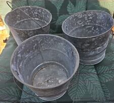 Three small galvanized for sale  Early