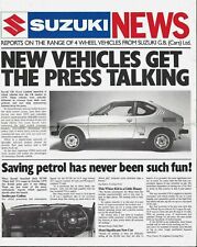 Suzuki News 1980-81 UK Market Foldout Sales Brochure SC100 GX LJ80 ST90 tweedehands  verschepen naar Netherlands