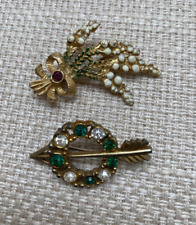 Pair vintage brooches for sale  HUNSTANTON
