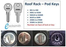 Key to Code Number for Rhino Ski, Bike, Roof Rack or Pod Lock  FREE POST, used for sale  Shipping to South Africa