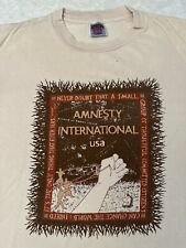 Usado, Camiseta Vintage Anos 90 Anistia Internacional EUA Arte Ativista de Protesto, G GG comprar usado  Enviando para Brazil