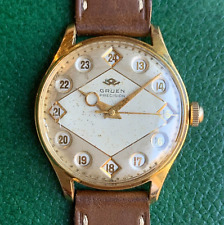Vintage Gruen Air-Flight Precision 24 Hour Hour Dial 510 RSS Gold Tone Watch for sale  Shipping to South Africa