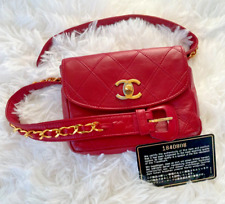 Red leather chanel for sale  Los Angeles