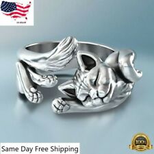 Fashion Cat Shaped Silver Plated Rings for Women Party Jewelry Ring for sale  Los Angeles