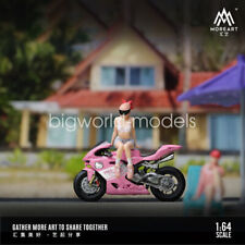 TIME MICRO MoreArt escala 1:64 conjunto de bonecos rosa motocicleta menina brinquedo presente colecionável, usado comprar usado  Enviando para Brazil