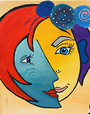 Cubism faces colorful for sale  Hanford