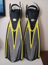 TUSA Imprex Scuba Diving Fins Neon Yellow Black Adjustable Straps SZ M 8-10 for sale  Shipping to South Africa