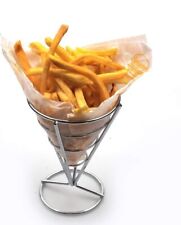 4 Pcs French Fries Stand Cone Basket Fry Holder with Dip Dishe Cone Snack for sale  Shipping to South Africa
