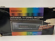 De colección Recoton Universal TV Decodificador Estéreo Convertidor Sin Manual y Desgaste en Caja segunda mano  Embacar hacia Mexico