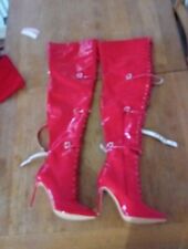Red patent thigh for sale  HINCKLEY
