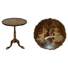 ANTIQUE CIRCA 1900 CHINESE CHINOISERIE TILT TOP SIDE END TABLE CLAW & BALL FEET for sale  Shipping to South Africa