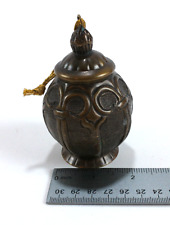 "Campana de urna asiática romana ornamento navideño vintage de latón/bronce de 3,5"" x 2,5" segunda mano  Embacar hacia Argentina