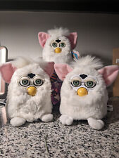 3 bolas de nieve blancas Furby Furbies con ojos verdes. Lote Furby. Fuera de caja, usado segunda mano  Embacar hacia Argentina