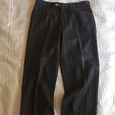 Stromberg mens 32W 28L golf trousers Shower Resistant Blue Stripes Teflon Coated for sale  READING