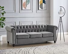 Chesterfield seater grey for sale  SHOTTS