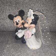 Usado, Decoração de bolo de porcelana Disney Mickey Minnie Mouse noiva noivo TEM FALHAS! comprar usado  Enviando para Brazil