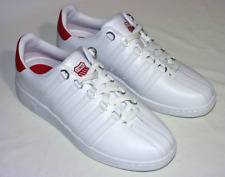 Zapatillas de tenis K-Swiss Classic VN, parte superior de cuero, blanco/rojo, 9,5, nuevas segunda mano  Embacar hacia Mexico