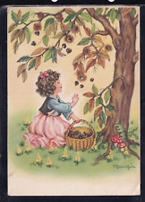 Cartolina bambina che usato  Italia