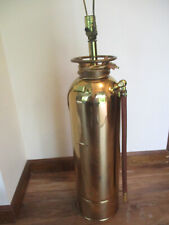Vtg Fireman Copper/Brass Fire Extinguisher Lamp &Hose 36" MANCAVE/Station/TESTED, used for sale  Shipping to South Africa