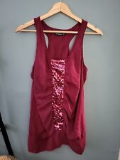 Primark Size 12 Pink Sequin Front Sleeveless Blouse Top (1223/59), used for sale  Shipping to South Africa