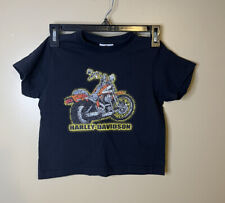 Camiseta Harley Davidson motocicleta para niños juventud talla 4 bicicleta gráfica E1 segunda mano  Embacar hacia Argentina