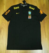 Camisa polo negra de entrenamiento/viaje edición de jugador Brasil 2021 talla M segunda mano  Embacar hacia Argentina