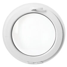 Oeil de boeuf à soufflet PVC blanc fenêtre ronde avec double vitrage d'occasion  Expédié en France