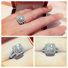 Split Shank 2.50Ct Round Cut Real Treated Diamond 925 Silver Engagement Ring for sale  Shipping to South Africa