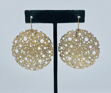 Ted Muehling Authentic 14k Gold Queen Anne’s Lace Large Dangle Earrings for sale  Great Neck