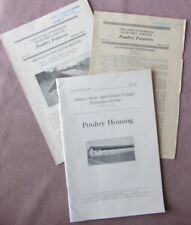 1935 Poultry Housing Booklet *Plans Types Diagrams Construction Equipment Photos for sale  Shipping to South Africa