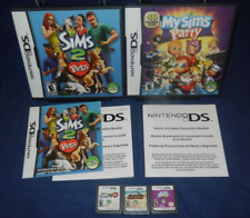 Nintendo DS; Sims 2 Pets, w/Manual, My Sims Party, Sims 2 Castaway, VG, Free SH til salgs  Frakt til Norway