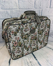 Maleta de viaje vintage Pegasus tapiz floral y bolso de viaje de gamuza gris segunda mano  Embacar hacia Argentina