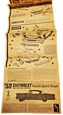 Kit de carro modelo Chevy Impala AMT Trophy Series 1958 folha de instruções somente!! comprar usado  Enviando para Brazil