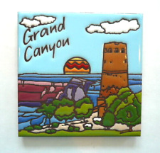 Fred Harvey Southwestern Clay Earth Tones Hanging Tile Trivet Grand Canyon 6x6", used for sale  Shipping to South Africa