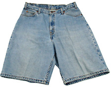 Shorts jeans vintage Levis 560 laranja aba lavagem clara azul 36” W 11”L masculino comprar usado  Enviando para Brazil