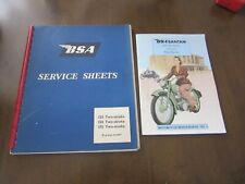 Bsa service sheets for sale  Shipping to Ireland