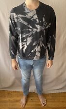 American Apparel Faded Black Size XL Tie Dye Kango Pocket Crewneck Sweatshirt for sale  Shipping to South Africa