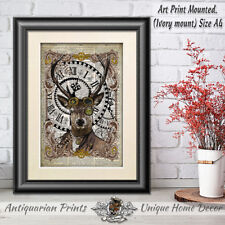 Stag head print for sale  Shipping to Ireland