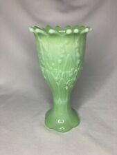 "Jarrón vintage de vaso de leche verde jadeíta Westmoreland lirio del valle 7" segunda mano  Embacar hacia Argentina