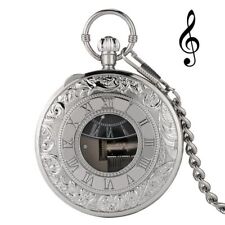 Usado, Relógio de bolso steampunk tocando música quartzo para homens mulheres pingente corrente Natal comprar usado  Enviando para Brazil