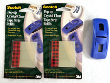 Refil de tira de fita transparente cristalina pop-up Scotch 3M 2 pacotes e dispensador de pulso comprar usado  Enviando para Brazil