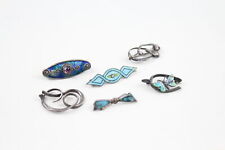 Used, Sterling Silver Antique Enamel Brooches For Restoration x 6 (11g) for sale  Shipping to South Africa